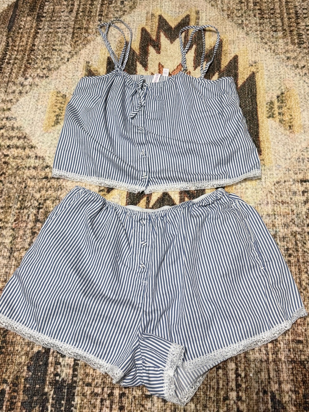 Joyspun Women’s Small Striped Matching Pajama Set
